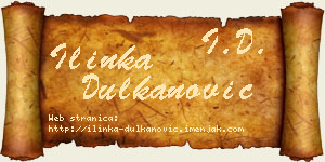 Ilinka Dulkanović vizit kartica